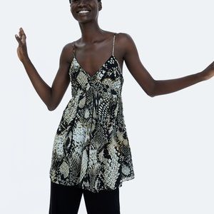 NWT Zara Dress / Top Snake Pattern